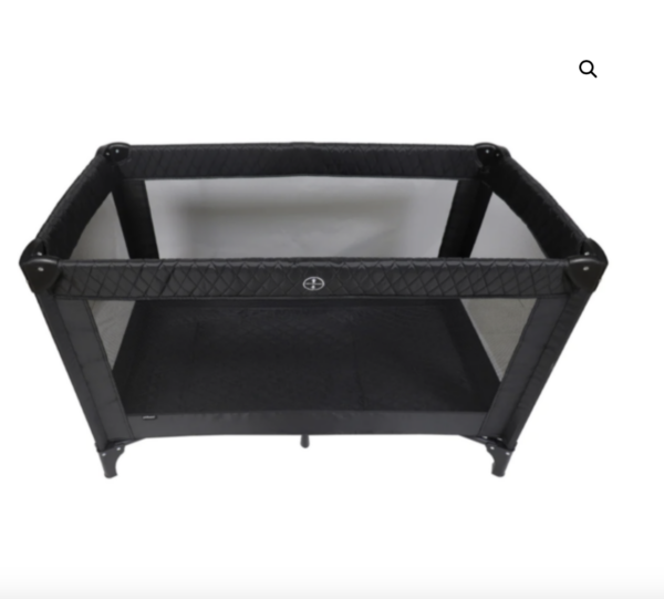 My Babiie Black Quilted Travel Cot