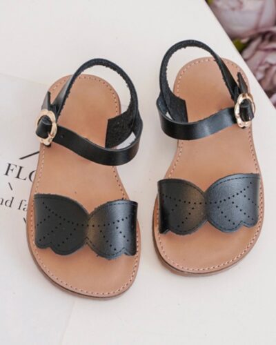 Itty Bitty Black Wings Sandals