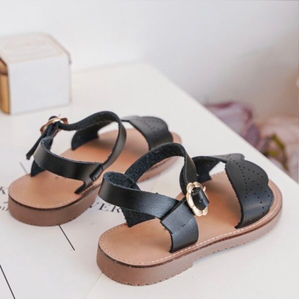 Itty Bitty Black Wings Sandals - Image 5