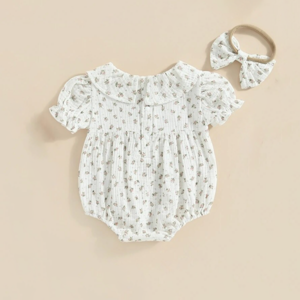 Itty Bitty Ditsy Floral Romper & Headband Set - Image 2