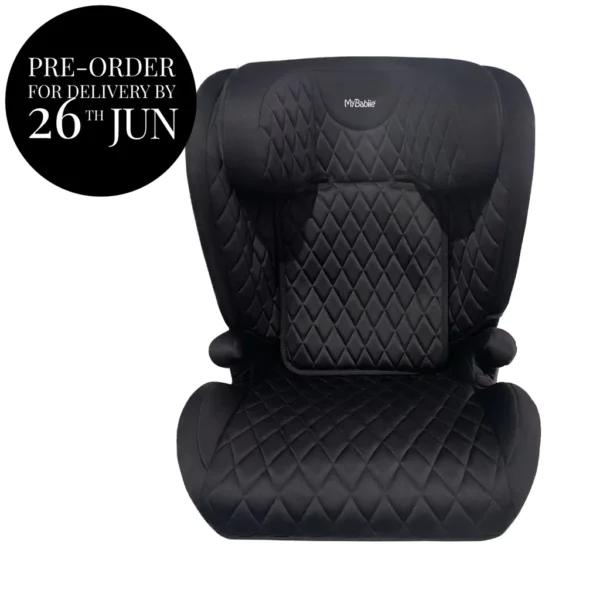 ** PRE-ORDER ** Billie Faiers iSize Quilted Black Car Seat (100-150cm)