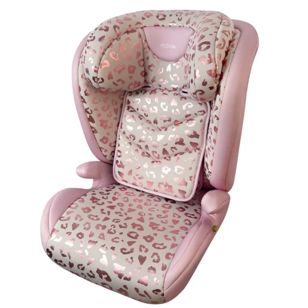 ** PRE-ORDER ** My Babiie iSize Blush Leopard Car Seat (100-150cm)