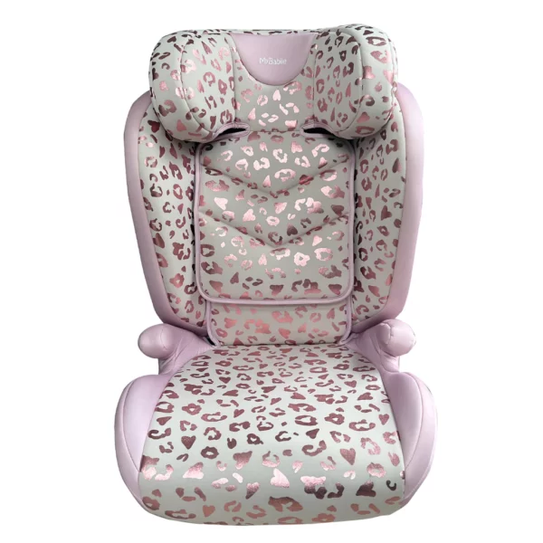 ** PRE-ORDER ** My Babiie iSize Blush Leopard Car Seat (100-150cm)