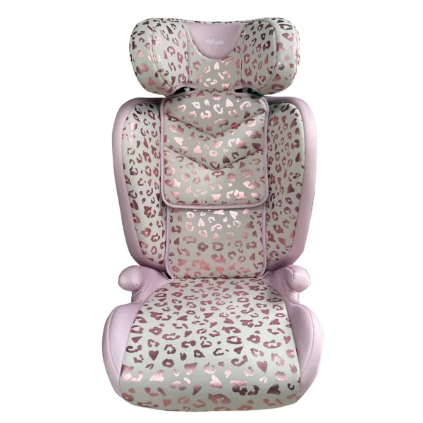 ** PRE-ORDER ** My Babiie iSize Blush Leopard Car Seat (100-150cm)