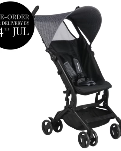 ** PRE-ORDER ** MBX5 Dani Dyer Black Chevron Ultra Compact Stroller