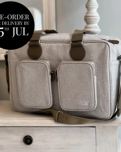 Billie Faiers Oatmeal Herringbone Deluxe Changing Bag