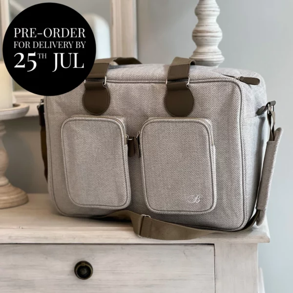 Billie Faiers Oatmeal Herringbone Deluxe Changing Bag