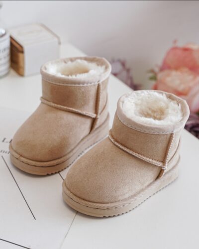 Itty Bitty Beige Snuggle Boots