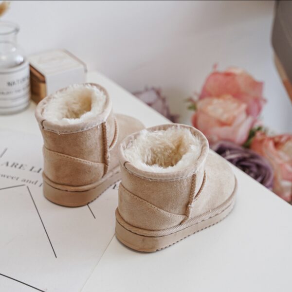Itty Bitty Beige Snuggle Boots - Image 5