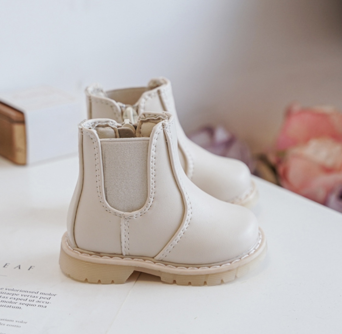 Itty Bitty Beige Chelsea Boots | Itty Bitty