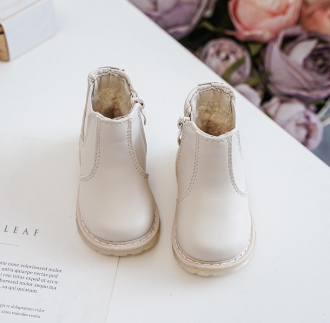 Itty Bitty Beige Chelsea Boots | Itty Bitty