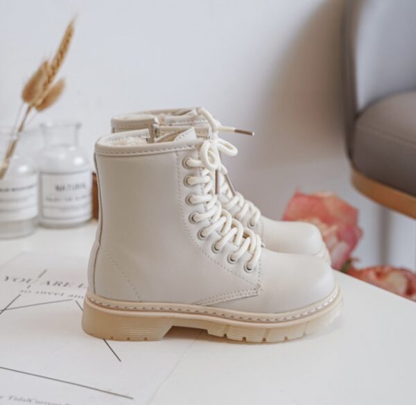 Itty Bitty Beige Cosy Lined Boots - Image 5