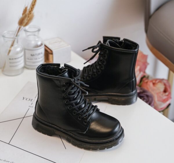 Itty Bitty Black Cosy Lined Boots - Image 4