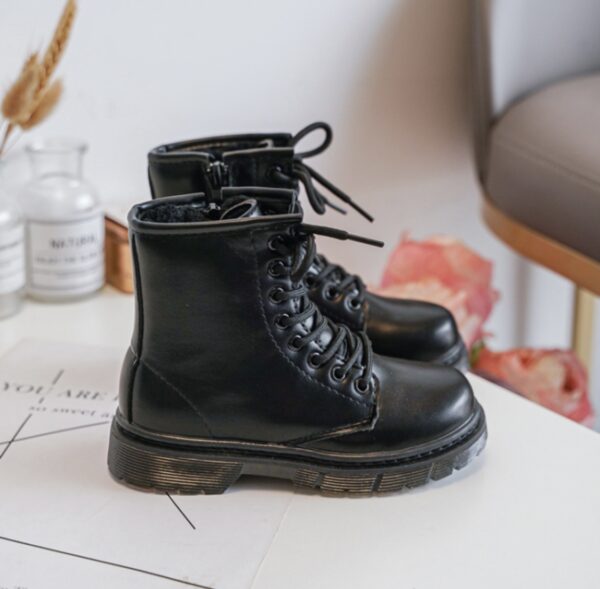 Itty Bitty Black Cosy Lined Boots - Image 5