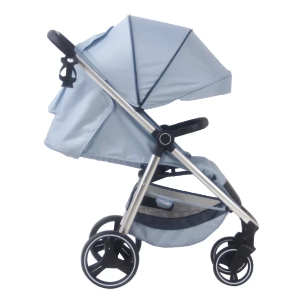 MB160 Dani Dyer Blue Plaid Pushchair - Image 4