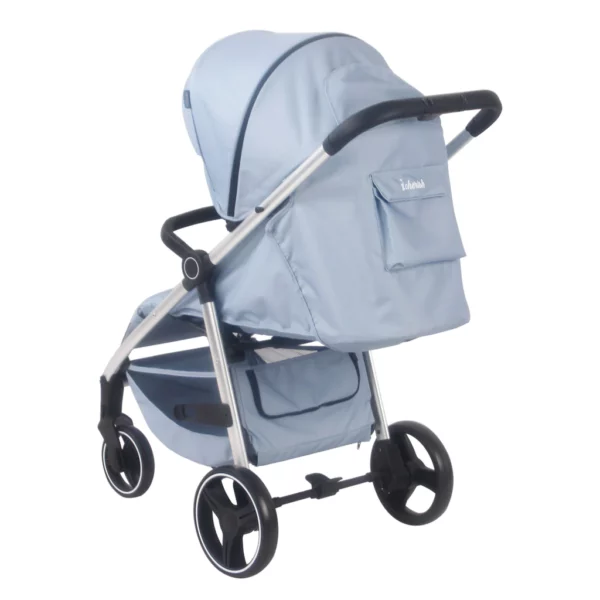 MB160 Dani Dyer Blue Plaid Pushchair - Image 6