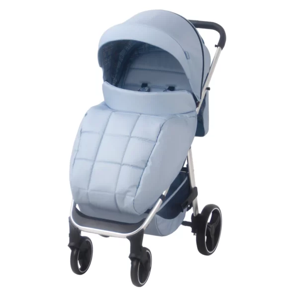 MB160 Dani Dyer Blue Plaid Pushchair - Image 7