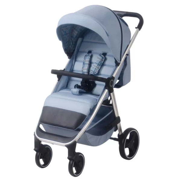 MB160 Dani Dyer Blue Plaid Pushchair - Image 8