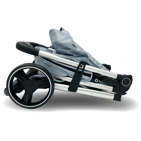MB160 Dani Dyer Blue Plaid Pushchair - Image 11