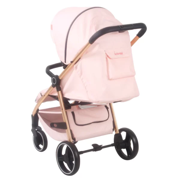 MB160 Dani Dyer Pink Plaid Pushchair - Image 7