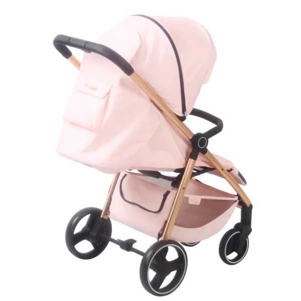 MB160 Dani Dyer Pink Plaid Pushchair - Image 9