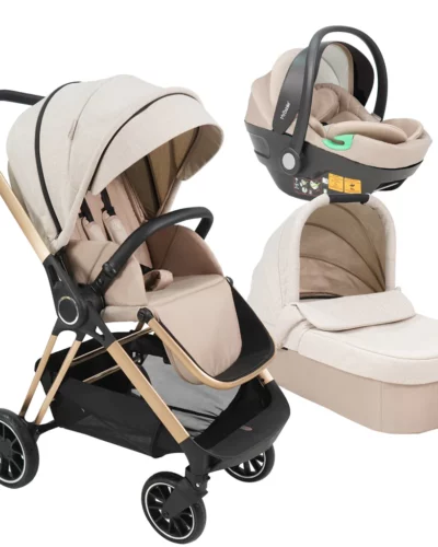 MB250i Billie Faiers Oatmeal Herringbone iSize Travel System