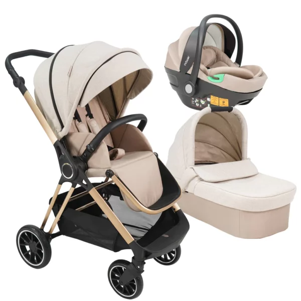 MB250i Billie Faiers Oatmeal Herringbone iSize Travel System