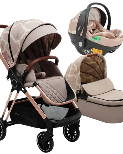 MB250i Dani Dyer Rose Gold Giraffe iSize Travel System