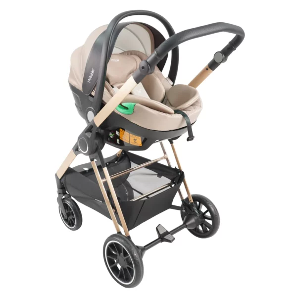 MB250i Billie Faiers Oatmeal Herringbone iSize Travel System - Image 4
