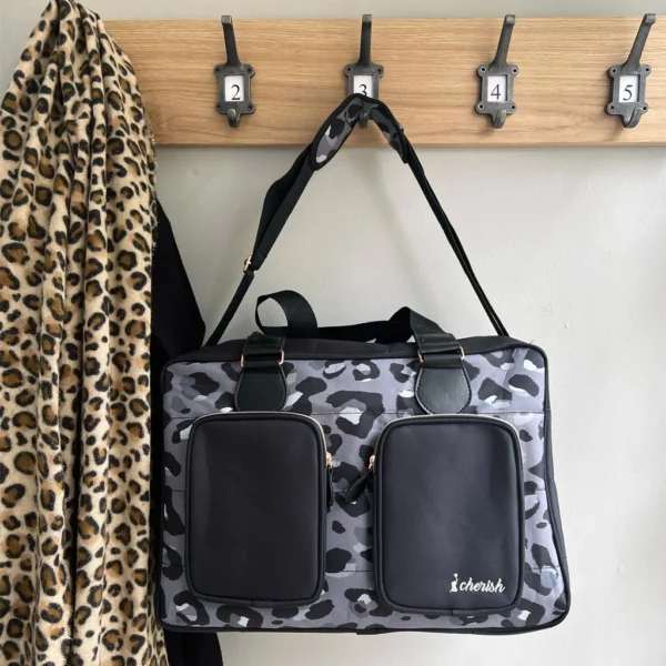 Dani Dyer Black Leopard Deluxe Changing Bag - Image 5