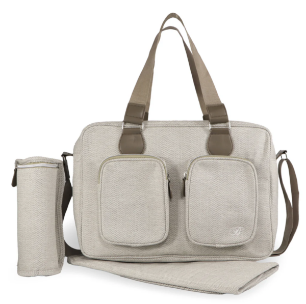 Billie Faiers Oatmeal Herringbone Deluxe Changing Bag