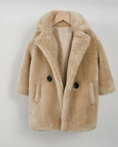 Itty Bitty Beige Teddy Winter Coat