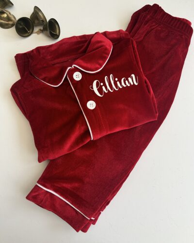 Itty Bitty Red Velvet Christmas Eve PJ'S