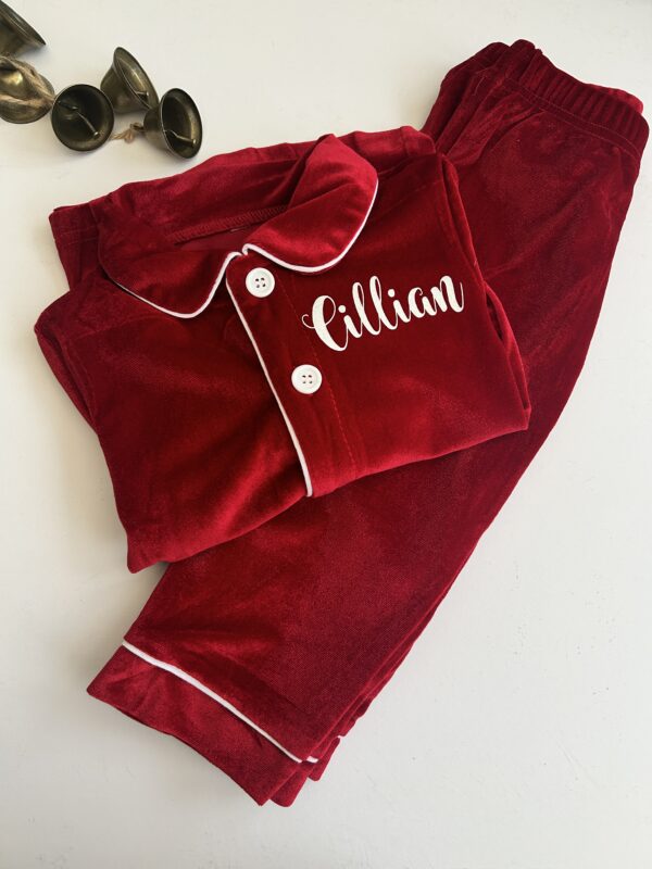 Itty Bitty Red Velvet Christmas Eve PJ'S