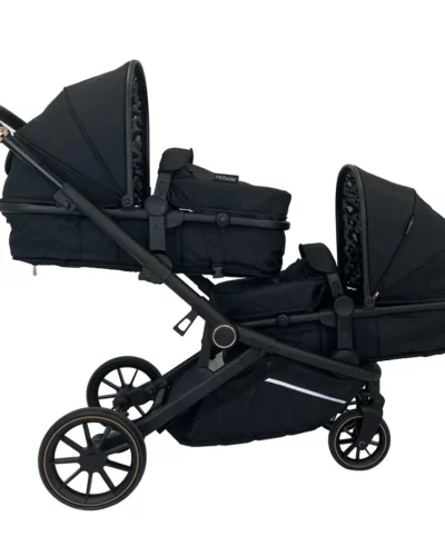 MB33 Dani Dyer Black Leopard Tandem Pushchair