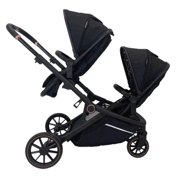 MB33 Dani Dyer Black Leopard Tandem Pushchair