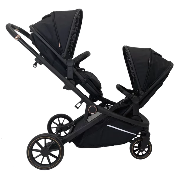 MB33 Dani Dyer Black Leopard Tandem Pushchair