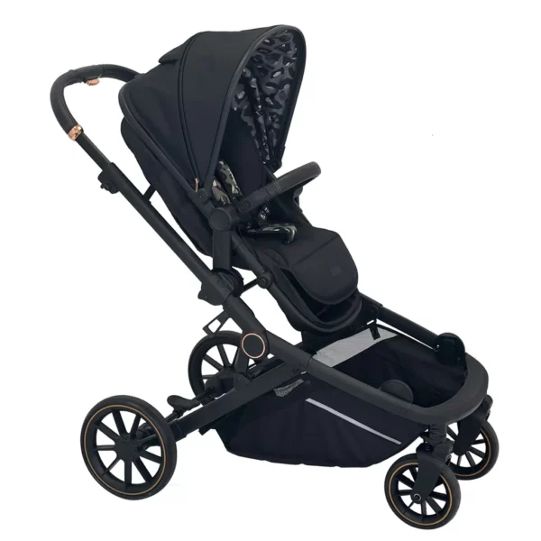 MB33 Dani Dyer Black Leopard Tandem Pushchair