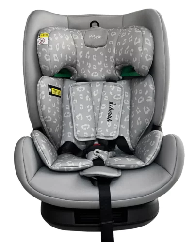 Dani Dyer iSize Grey Leopard Car Seat (76-150cm)