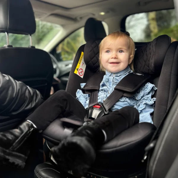 Billie Faiers iSize Quilted Black Spin Car Seat (40-150cm)