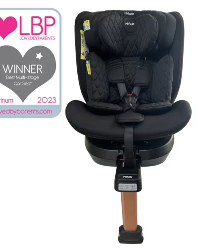 Billie Faiers iSize Quilted Black Spin Car Seat (40-150cm)