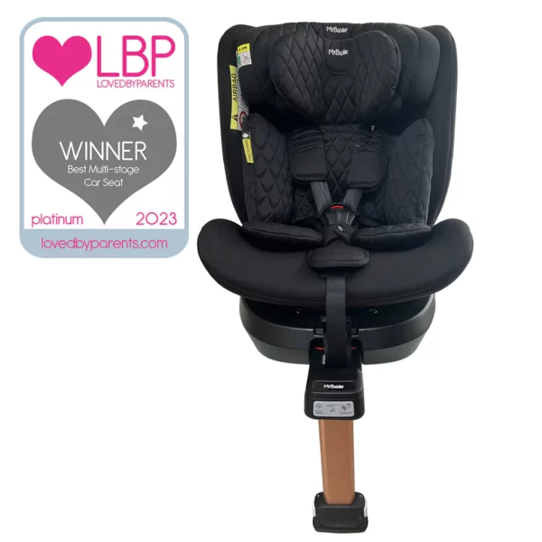 Billie Faiers iSize Quilted Black Spin Car Seat (40-150cm)