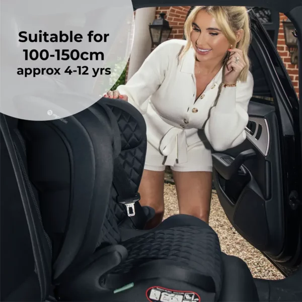 Billie Faiers iSize Blush Quilted Car Seat (76-150cm) - Image 3