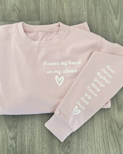 Itty Bitty Women's Oversized Heart On My Sleeve Sweatshirt