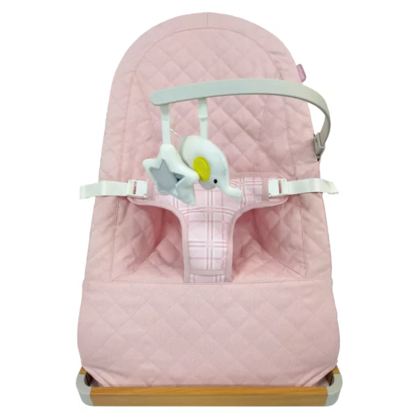 Dani Dyer Pink Plaid Baby Bouncer - Image 2