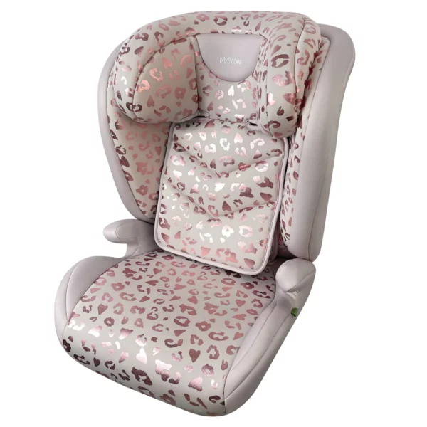 MBCS23 i-Size (100-150cm) High Back Booster Car Seat - Katie Piper Blush Leopard - Image 3