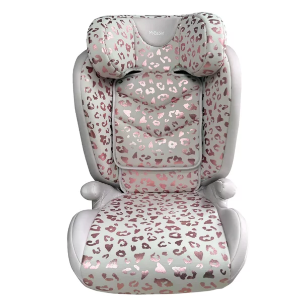 MBCS23 i-Size (100-150cm) High Back Booster Car Seat - Katie Piper Blush Leopard - Image 5