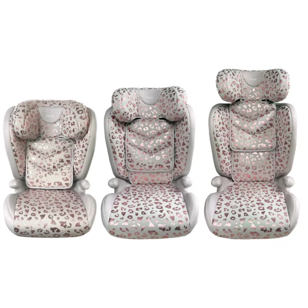 MBCS23 i-Size (100-150cm) High Back Booster Car Seat - Katie Piper Blush Leopard - Image 7