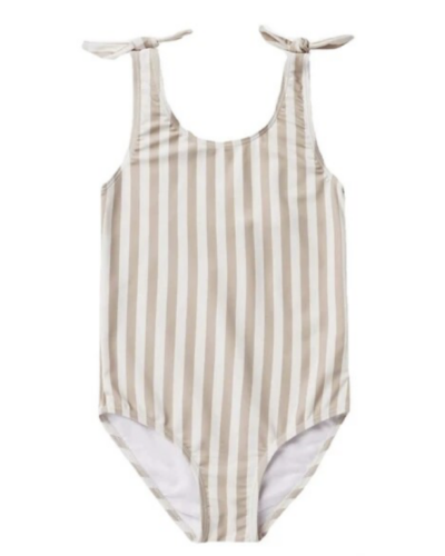 Itty Bitty Beige Stripe Swimsuit