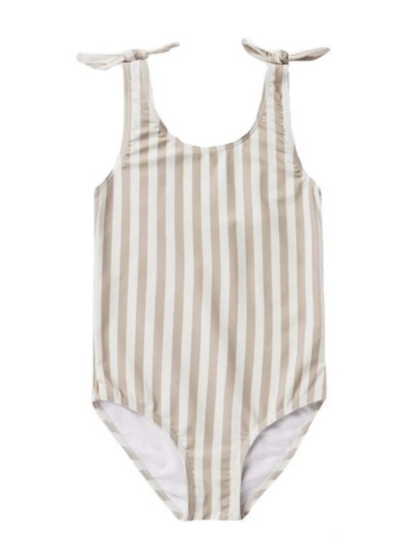 Itty Bitty Beige Stripe Swimsuit
